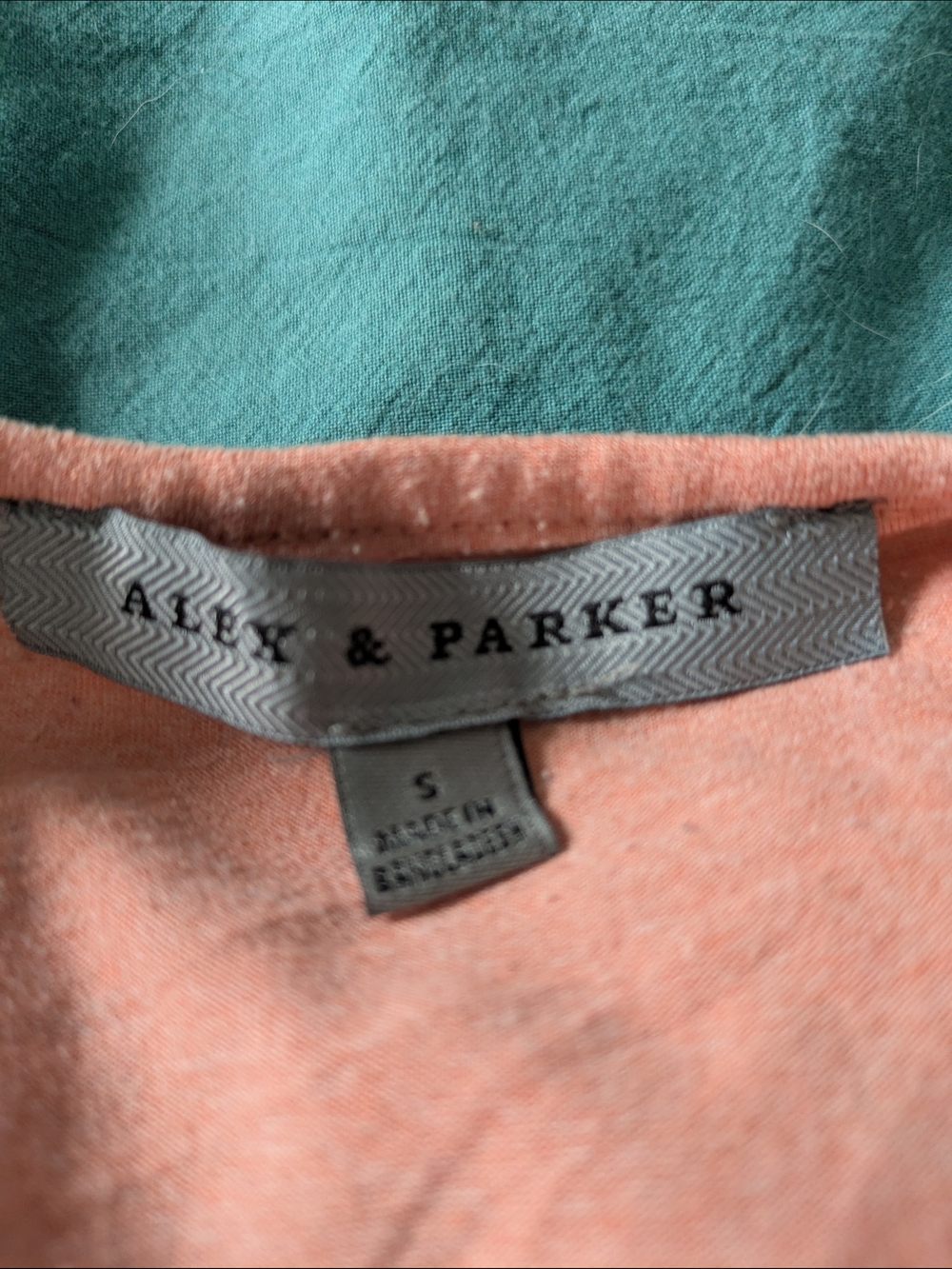 Peach Wrap Tie-Front Top Flutter Sleeves Ruffle Bottom Alex And Parker Size S - Picture 7 of 7